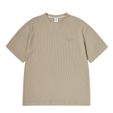 25SS エンボロゴワッフルショートスリーブTシャツ ライトブラウン