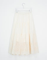 Bonomi Vintage Punching Tiered Banding Long Skirt