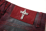 【Keshi】NEVADA WASHED FLOCKING DENIM JEANS