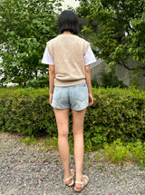 LIGHT BLUE DOT DENIM PANTS 21101