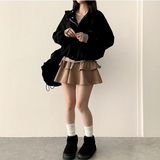 Fumo High Neck Banding Suede Jumper
