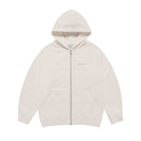 24FW BASIC BIO WASHING HOODIE ZIP UP CREAM