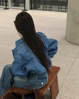 [Bellide made]Forest overfit denim shirt