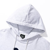 HANDLE EMBRODERY HALF LOGO HOODIE
 - WHITE
M/GREY