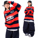 Oversized Old-School Stripe Polo Shirt