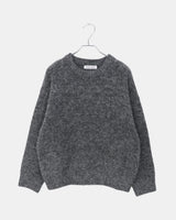Lati Basic Wool Round Neck Loose Fit Long Sleeve Knit