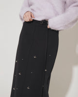 STUDS MAXI SKIRT [NAVY]