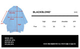 BBD Graffiti Logo Draped Flow Knit Cardigan (Blue)