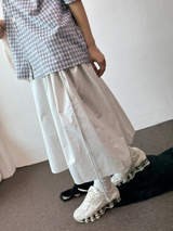 Muti Shirring Pocket H-Line Long Wide Skirt 4color