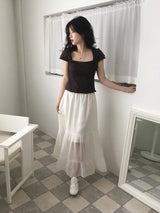シフォンマキシスカート