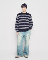 25FW WAVE STRIPE MOHAIR KNIT BLACK