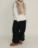 Tier Bambi Fake Fur Hooded Vest (Short Quilted)