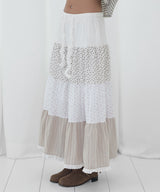 FLORAL LACE CANCAN LONG SKIRT (FLORAL) F26QD161