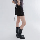 [Apid] Short Pants Skirt Belt Set -3color