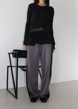 PEARL MESH SHIRRING TOP