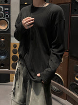 Loose ribbed bony long sleeve 3C