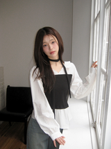 #BYレイヤードビスチェ＆シャツ+ストラップセット (2color)