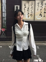 チュエル ティアード バンディング ミニスカート