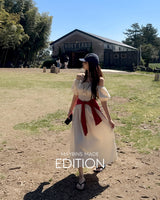 [MADE] Fury puff short‑sleeve dress