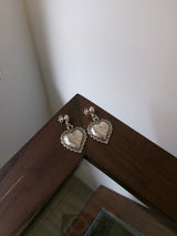 Silver Plated Vintage Heart Earring