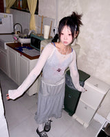 (3color) Soft Flower Sheer Wool Knit