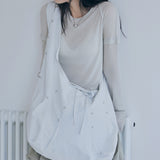リベットクロスバッグ(light grey)