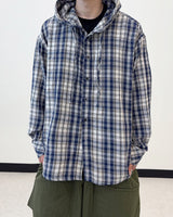 Arden Casual Oversized Fit Check Hooded Shirt