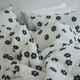 Black Flower Duvet Cover - SS size
