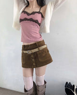 coeur rosy tone lace sleeveless top