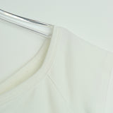 Lace Ribbon Shirred Off-Shoulder Tee 231837298