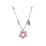 gleaming little star wing necklace [pink]