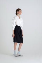 Pumpkin stripe skirt_charcoal