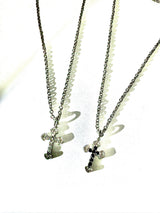 Cubic cross necklace (2color)