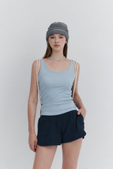 【MADE】 OONE ベーシックスリーブレストップ_ブルー