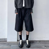 A-Line Silhouette High-Street Twill Shorts
