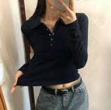 BELLIDE MADE] スナップボタンビッグカラーTシャツ