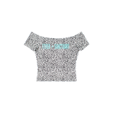 レオパードオフショルダーT (White)