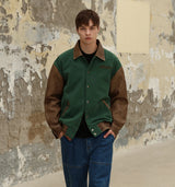 MIX LEATHER COLORING WORK JACKET