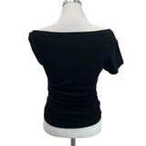ツイストオフショルダー半袖Tシャツ (3 Colors)