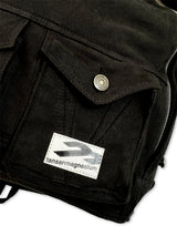 Trucker Jacket Backpack in Black