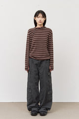Kell Button Striped Hoodie