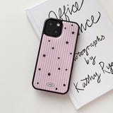 Striped star epoxy bumper case (pink)