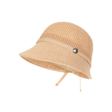 Band Paper Knit Bonnet Hat (Beige)