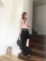 ホス アンバランス レース ロング スカート