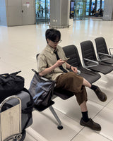 レイドストライプハーフシャツ
