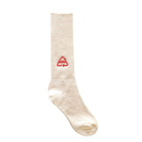 Knit Triangle Logo Socks Cream