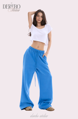 ブルービーズ バンディング ワイドパンツ