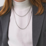 a men's layered necklace_CLEF CLEAN TONE NEC