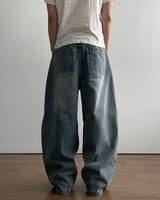Block Panel Denim Pants