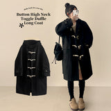 Node Button High Neck Toggle Tteokbokki Long Coat